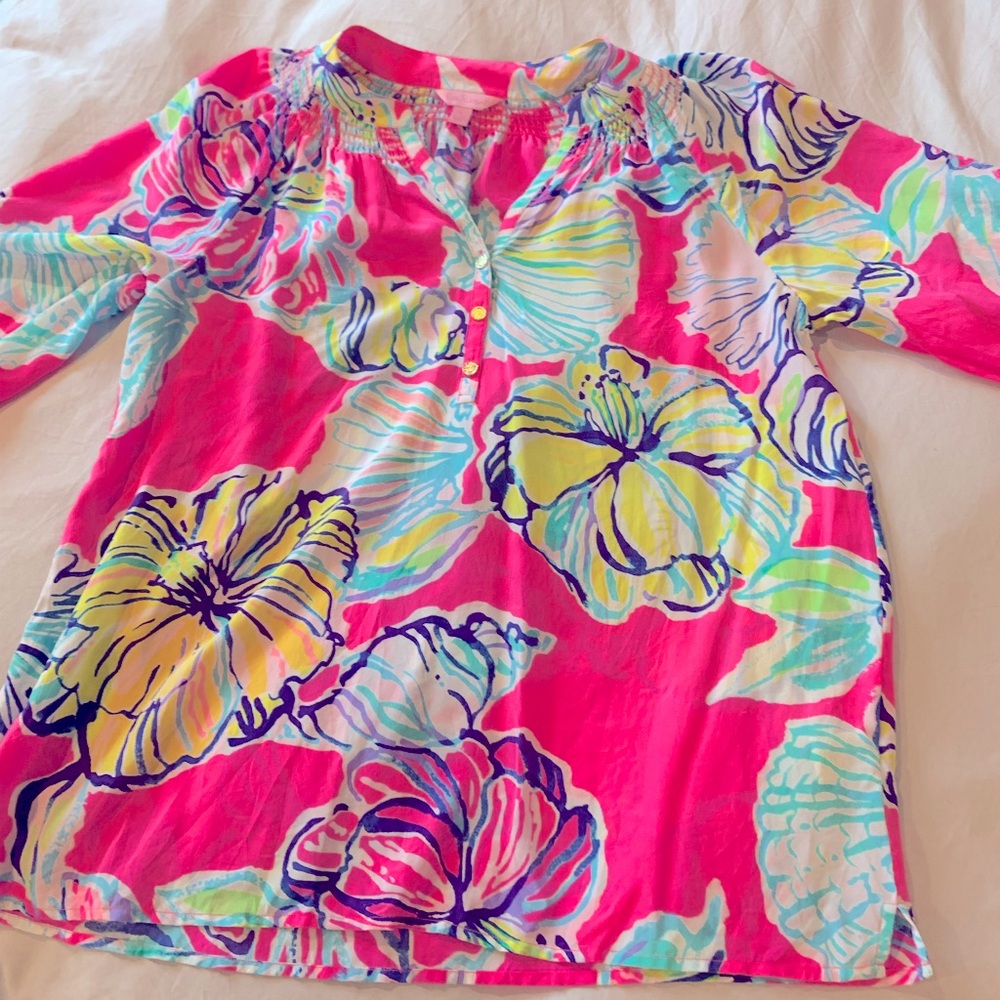 Lilly Pulitzer L silk blouse. New without tags